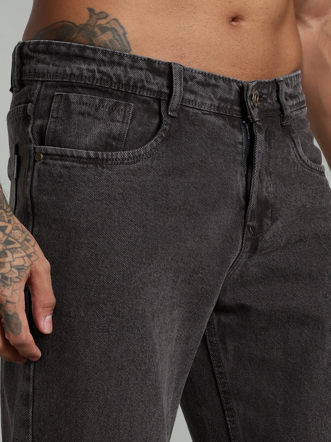 Men Forge Brown Relaxed Fit Jeans