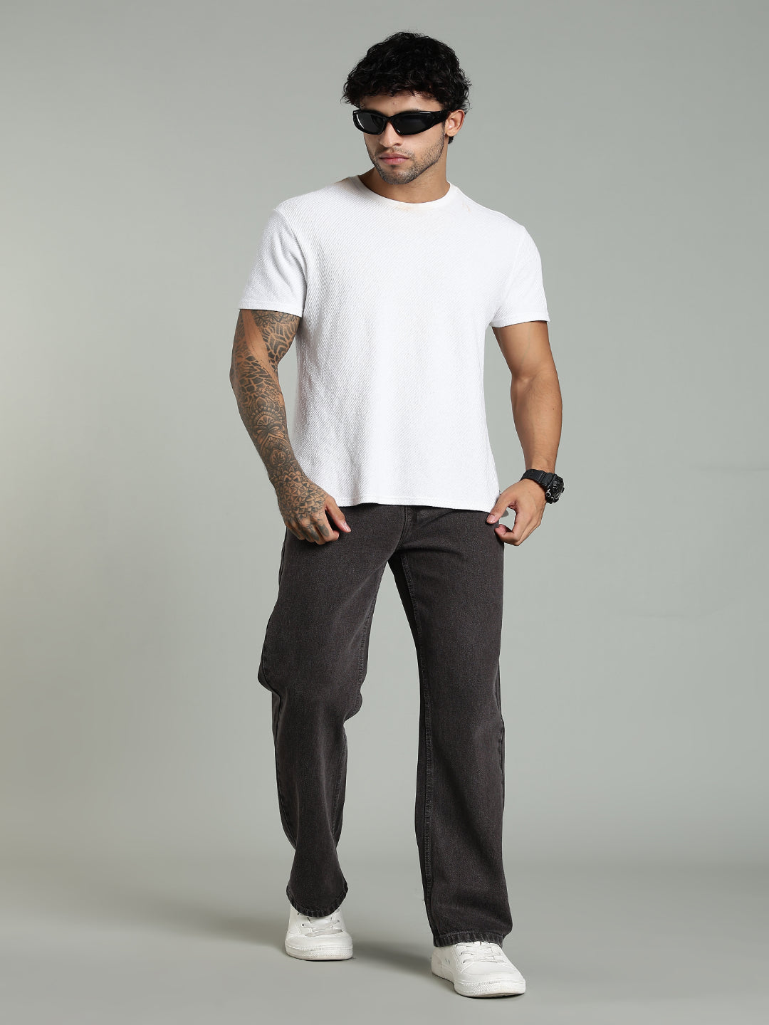 Men Forge Brown Relaxed Fit Jeans
