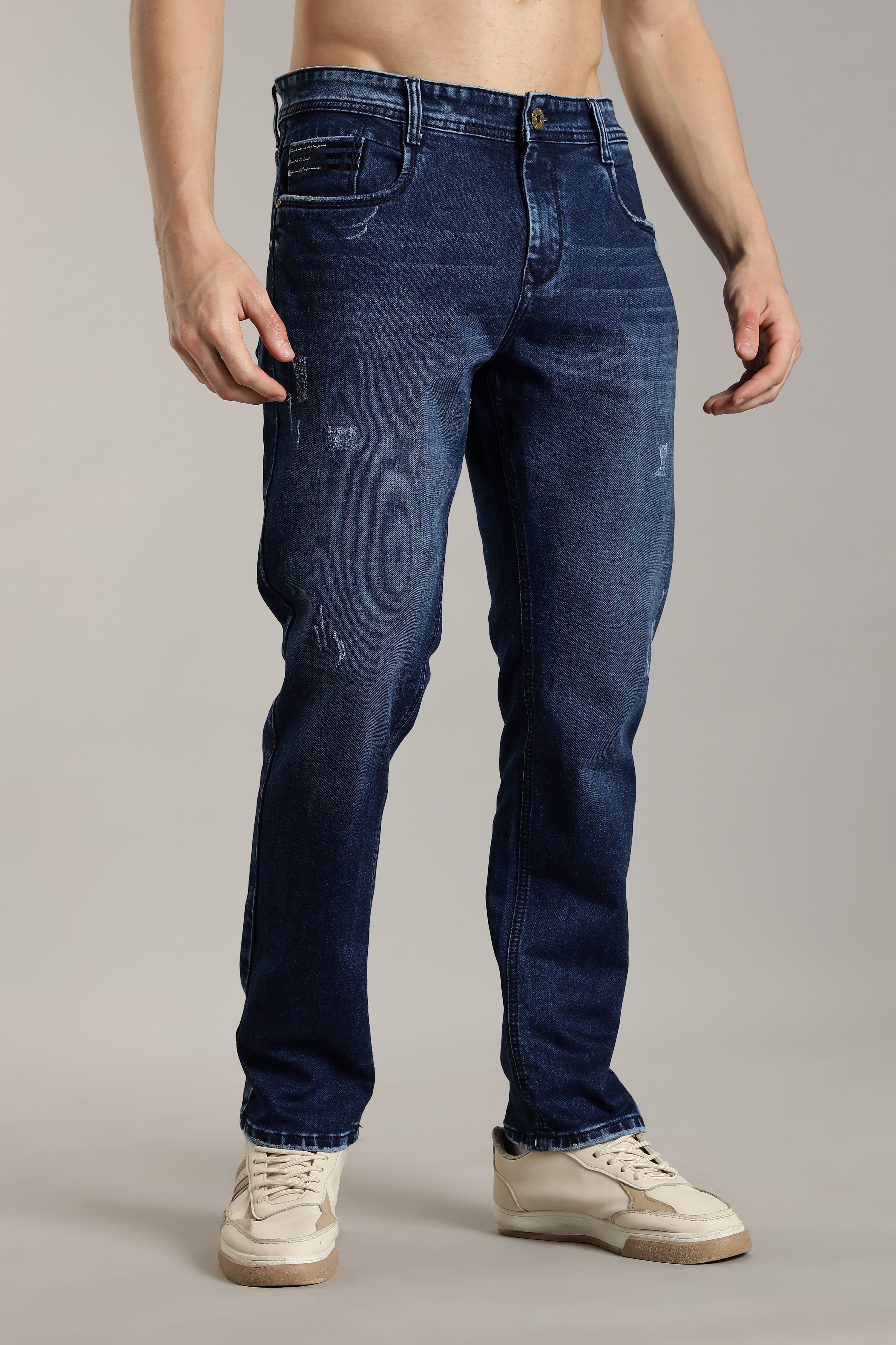 Men Dusty Blue Flint Jeans