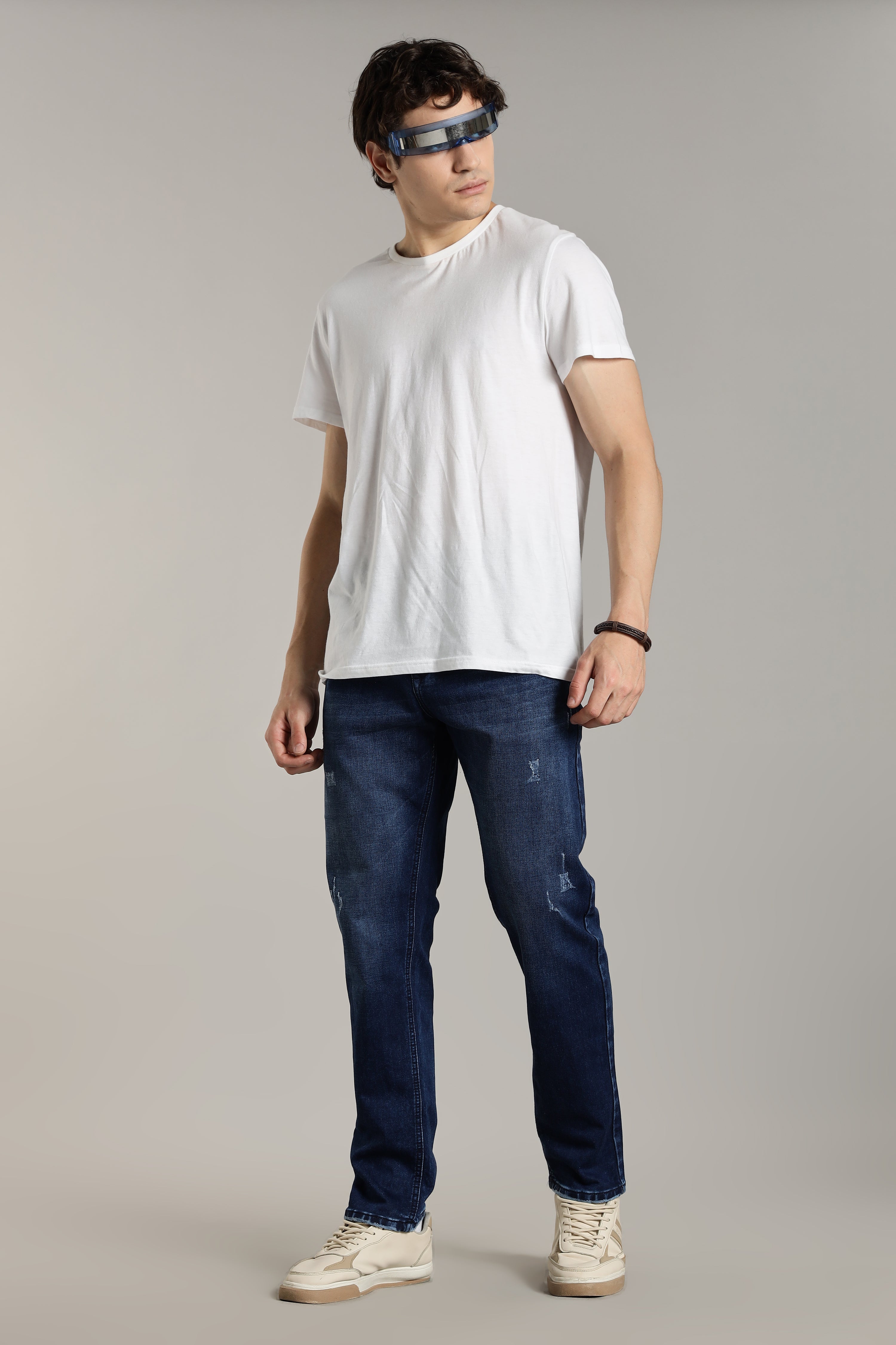 Men Dusty Blue Flint Jeans