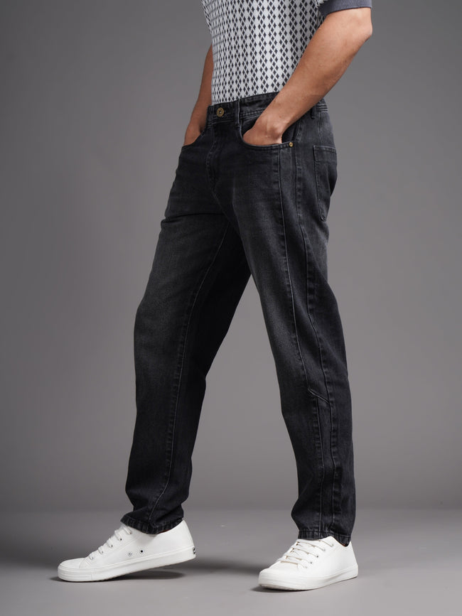 Men Trace Black Relax Tapered Jeans