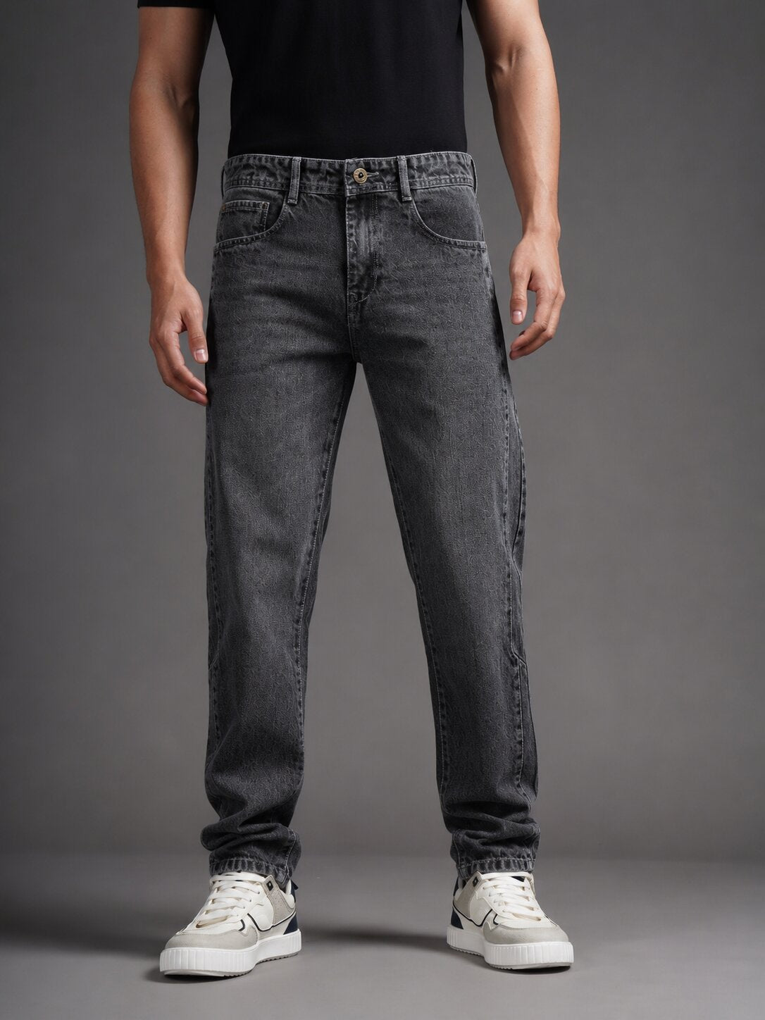 Men Trace Grey Relax Tapered Jeans