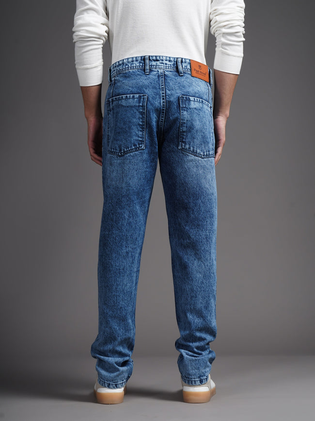 Men Trace Blue Relax Tapered Jeans