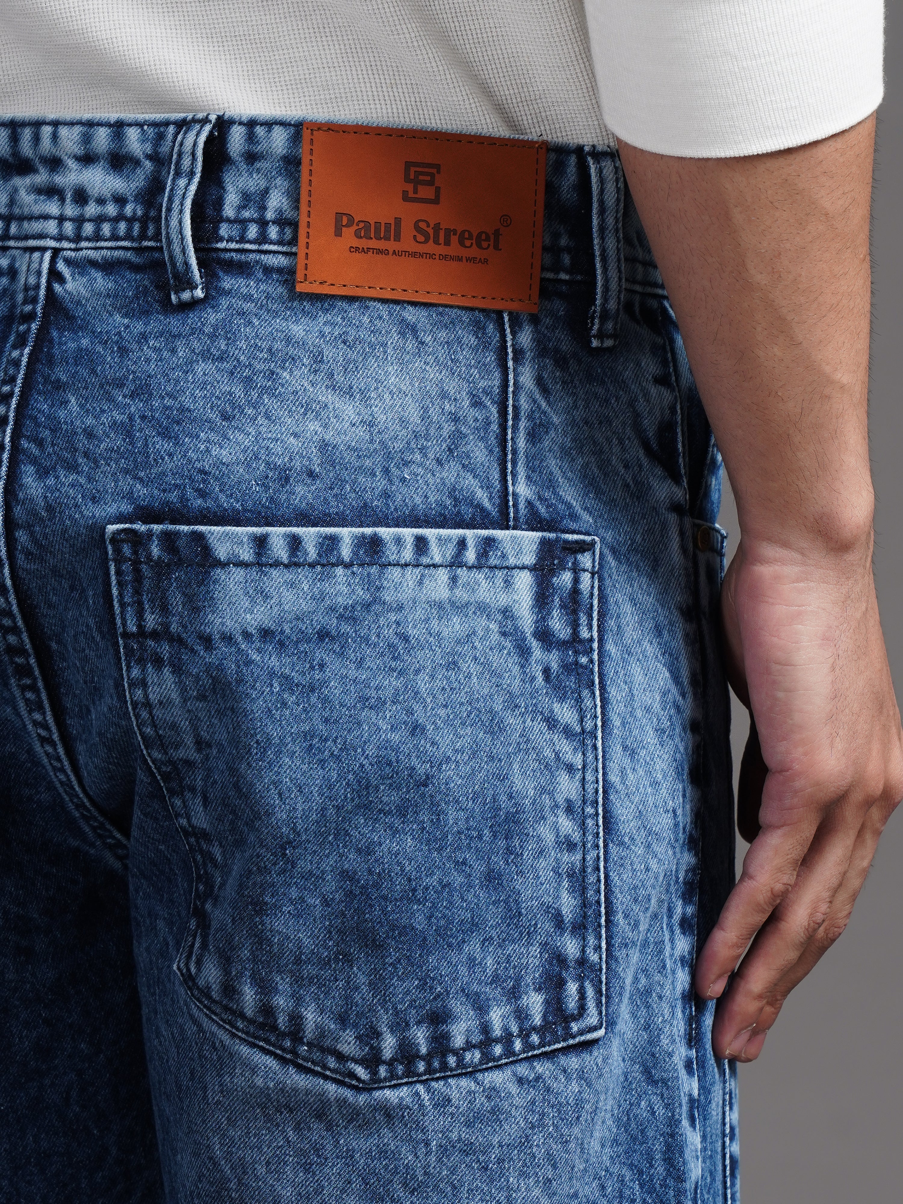 Men Trace Blue Relax Tapered Jeans