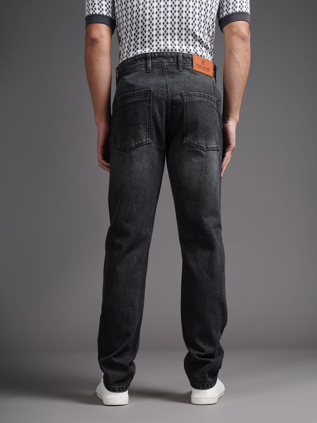 Men Axis Black Relax Tapered Jeans
