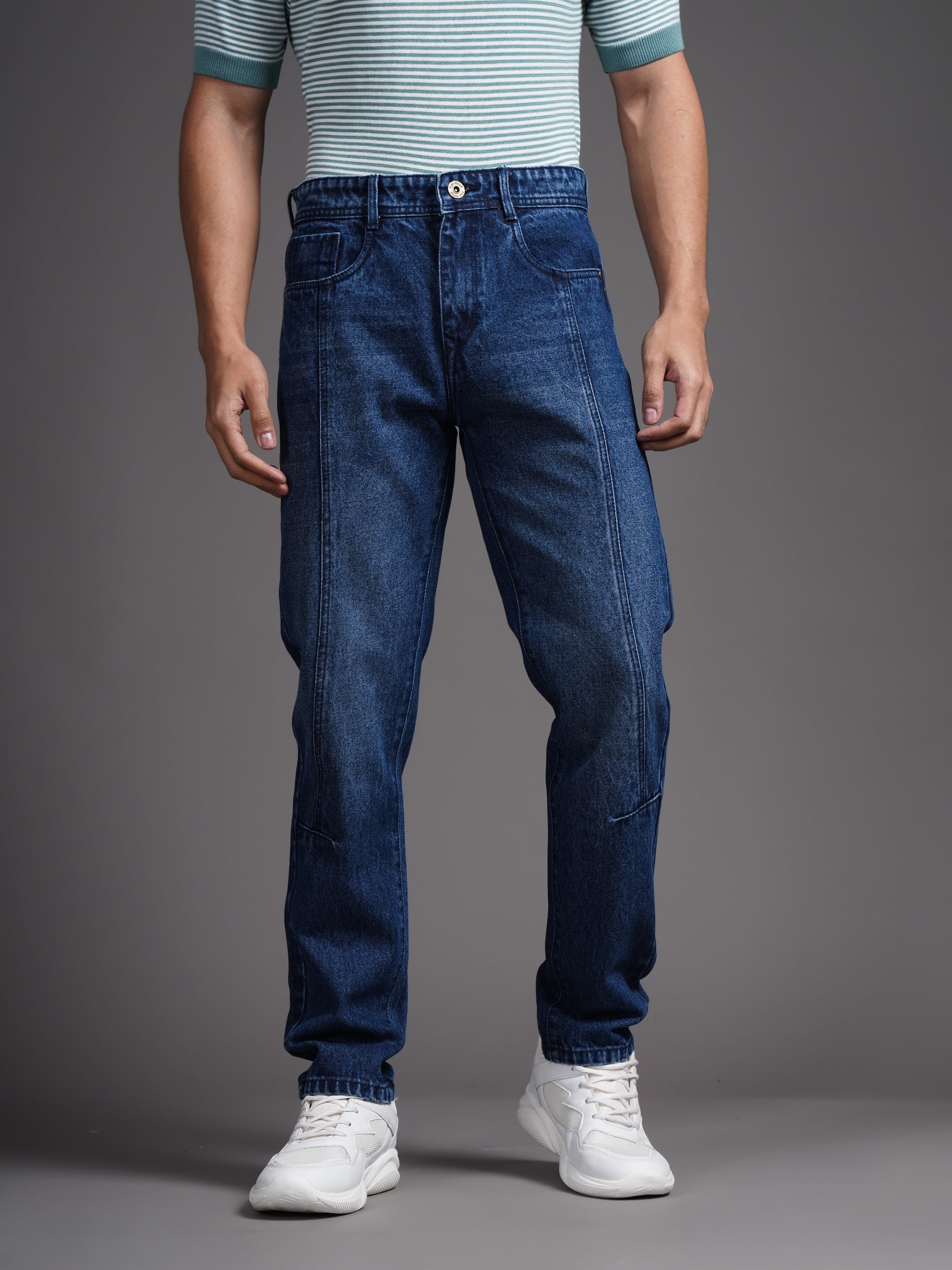 Men Axis Indigo Relax Tapered Jeans