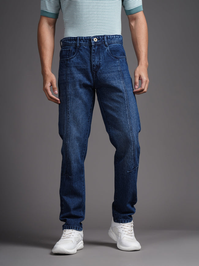 Men Axis Indigo Relax Tapered Jeans