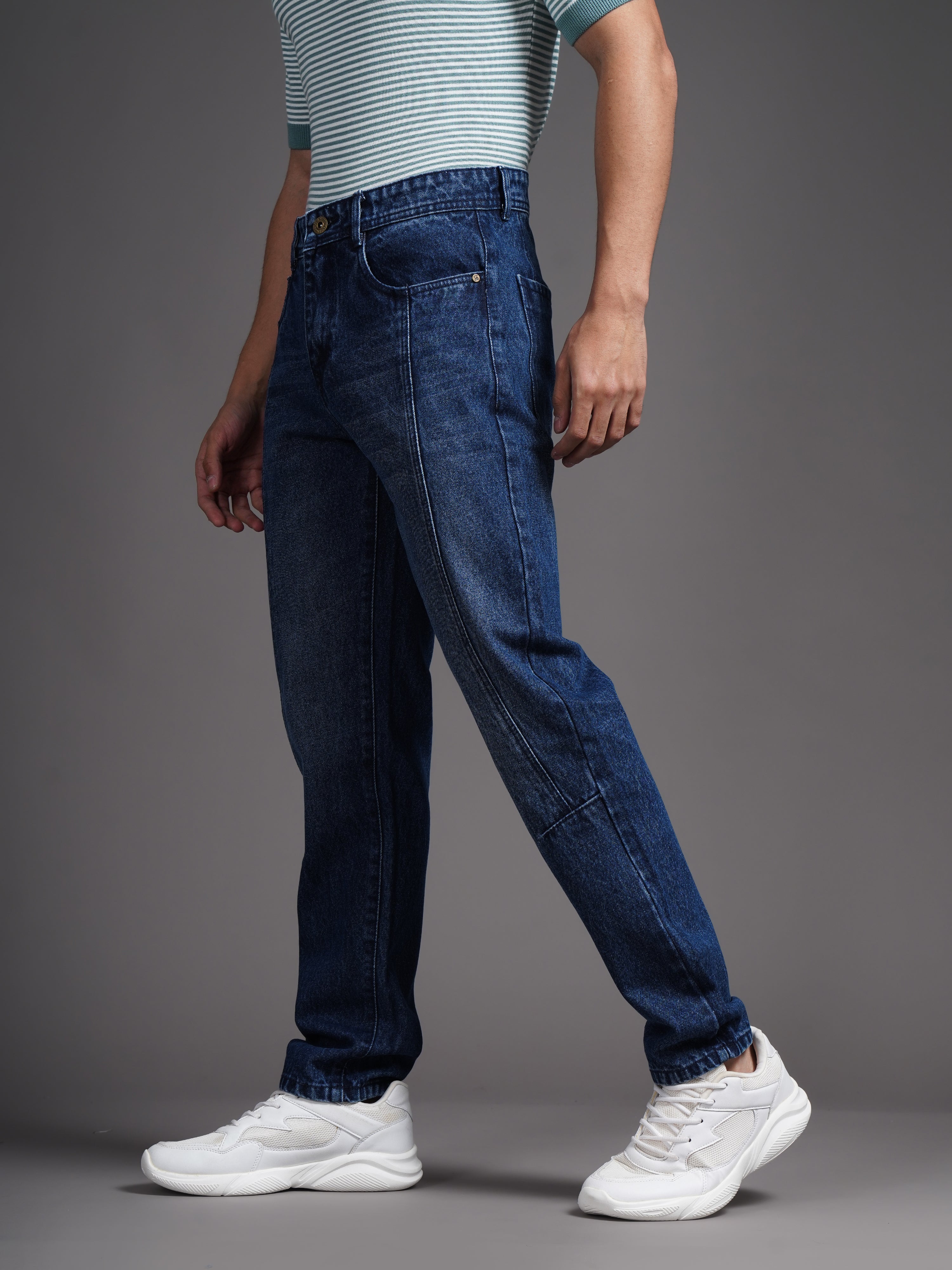 Men Axis Indigo Relax Tapered Jeans