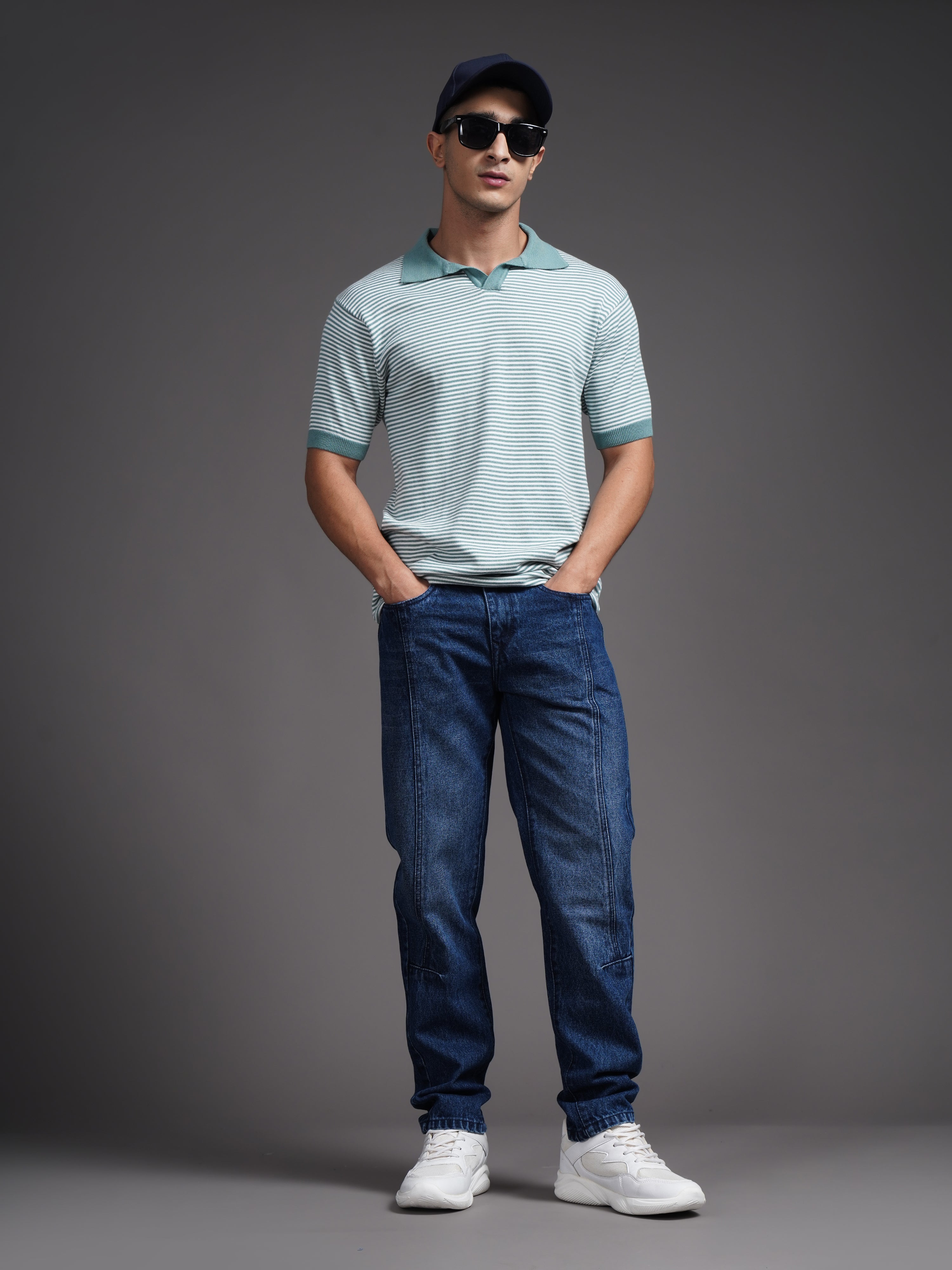 Men Axis Indigo Relax Tapered Jeans