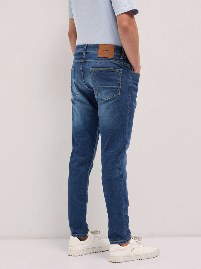 Men BlueMid Fade Mid-Rise Skinny Fit Jeans
