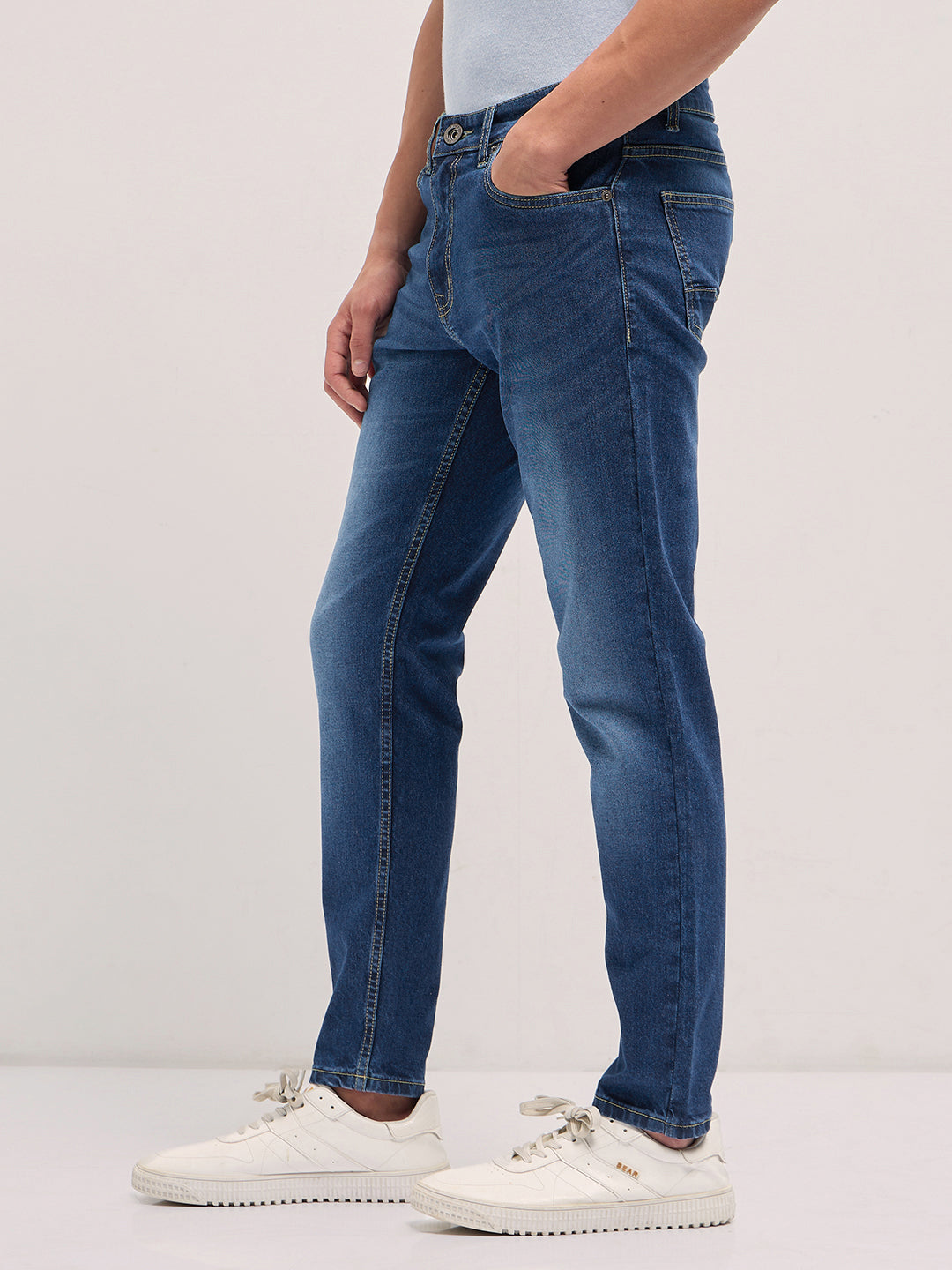 Men BlueMid Fade Mid-Rise Skinny Fit Jeans