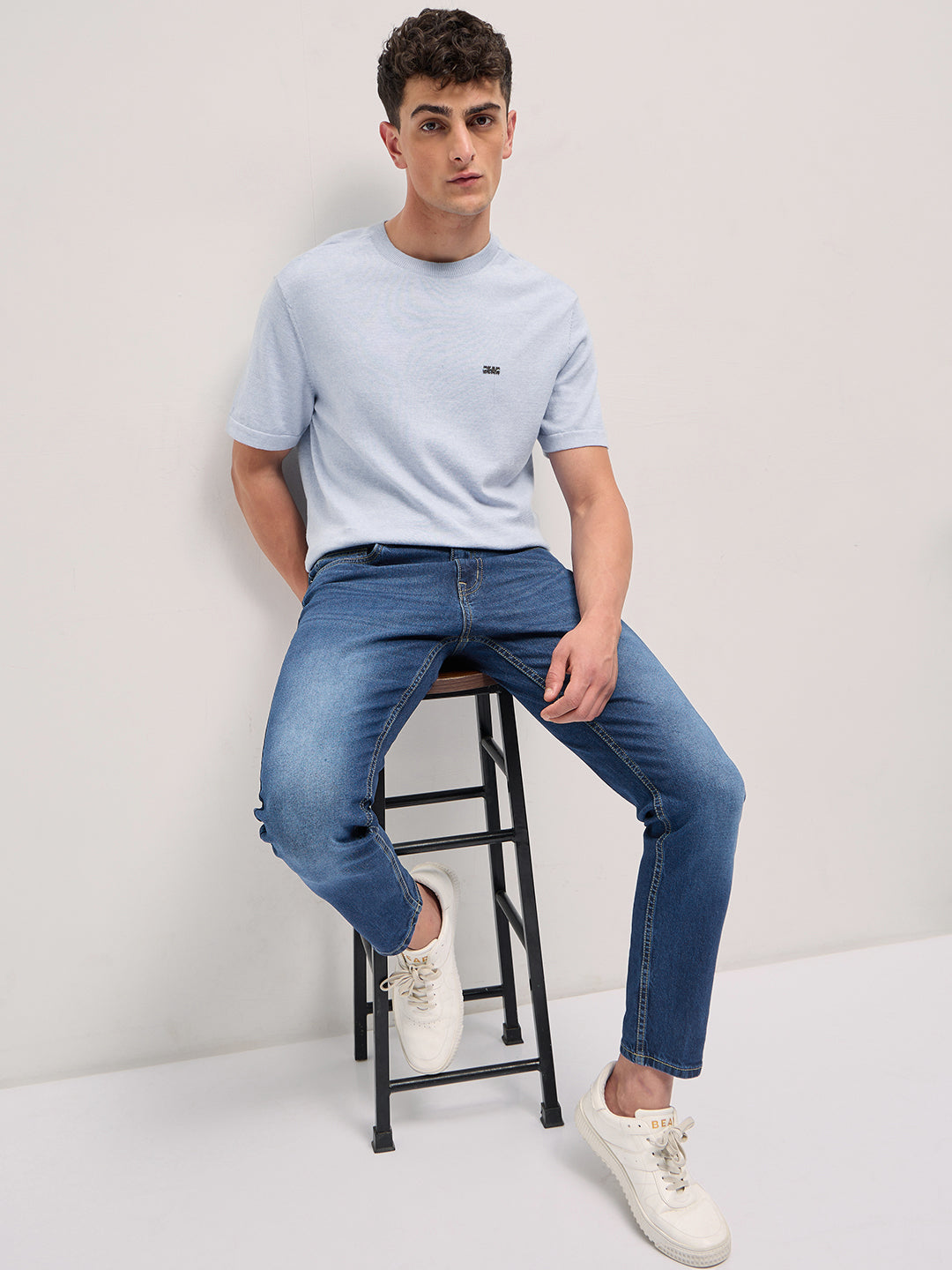 Men BlueMid Fade Mid-Rise Skinny Fit Jeans