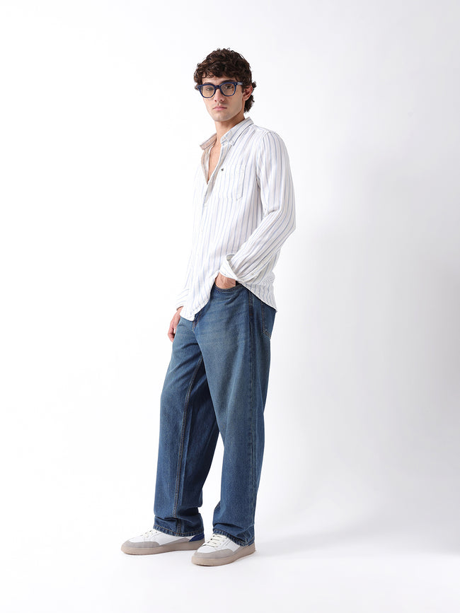 Men Blue Solid Jeans