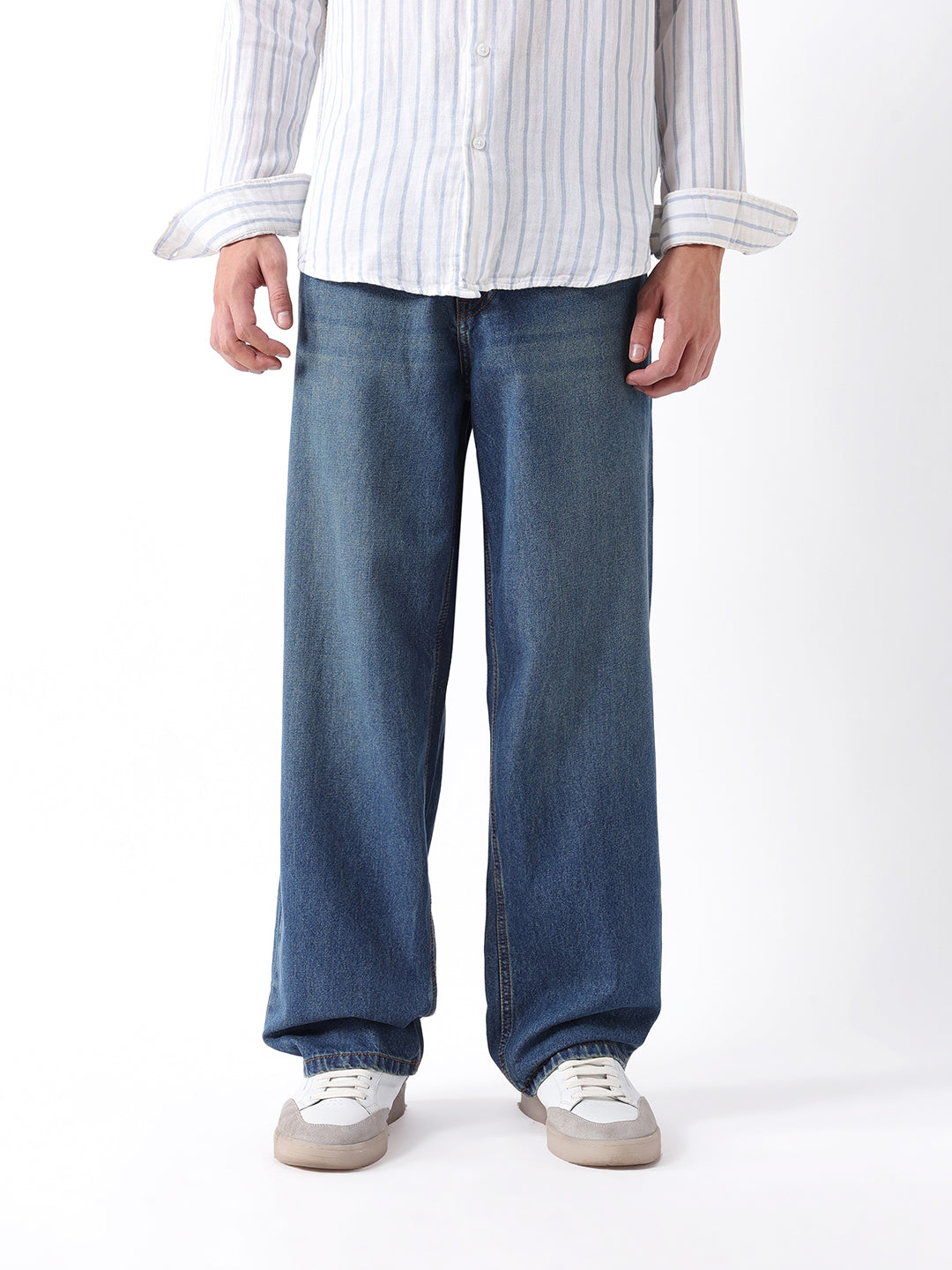 Men Blue Solid Jeans