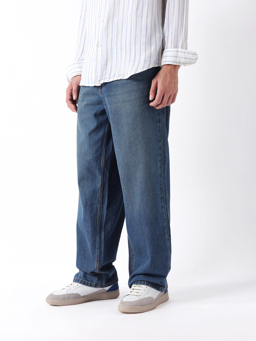 Men Blue Solid Jeans