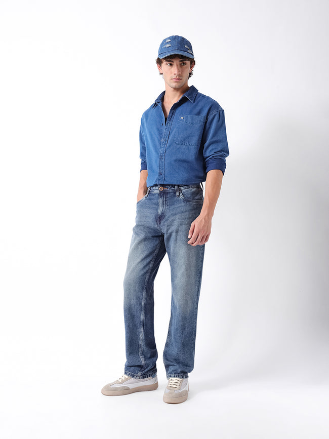 Men Blue Solid Jeans