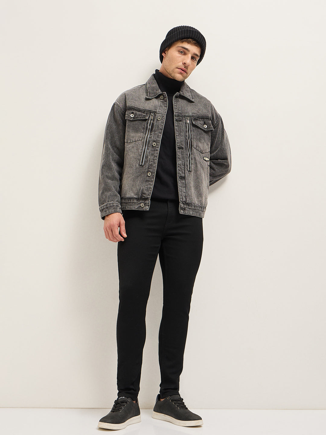Men Black Mid-Rise Skinny Fit Jeans