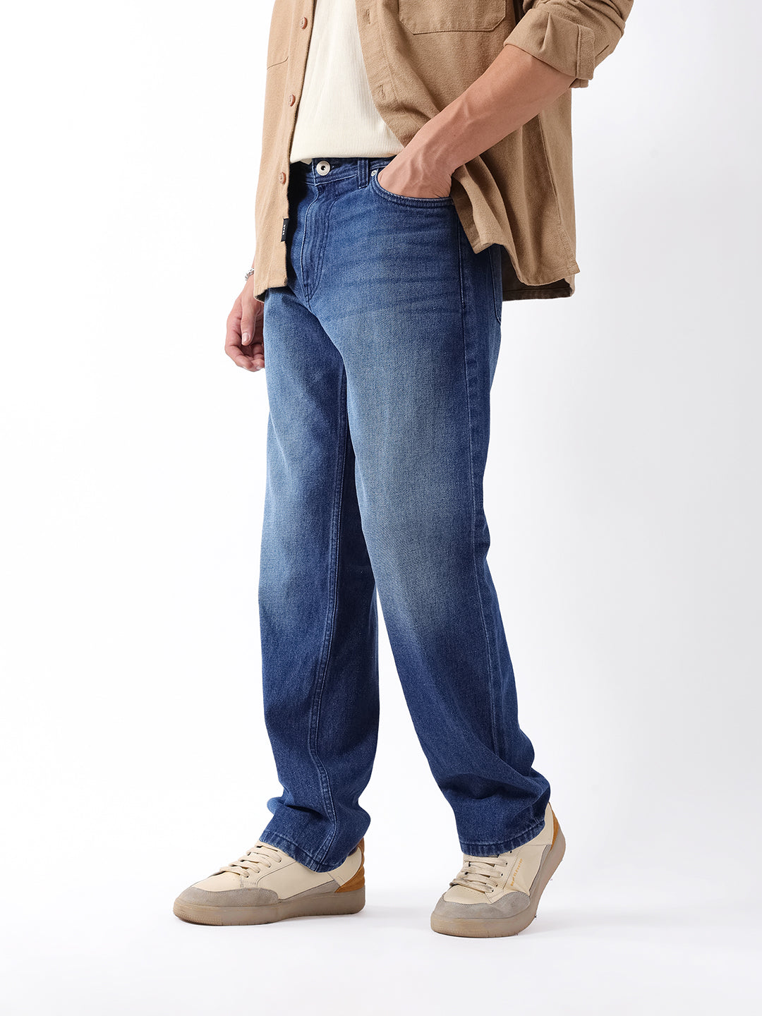 Men Blue Solid Jeans