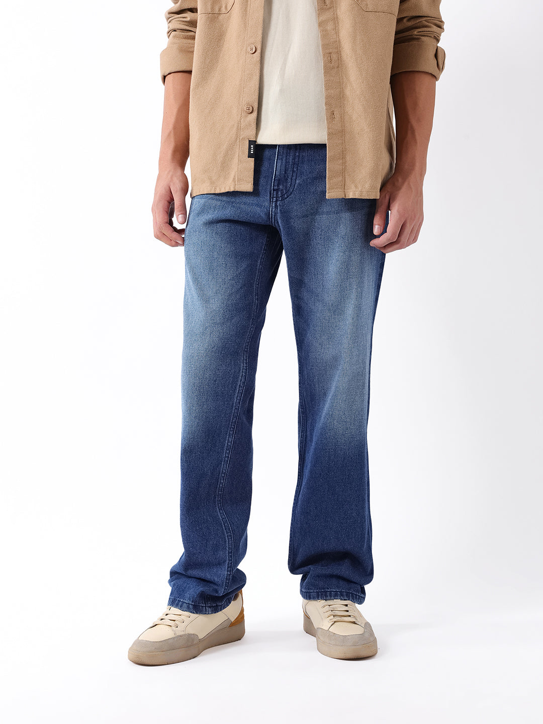 Men Blue Solid Jeans