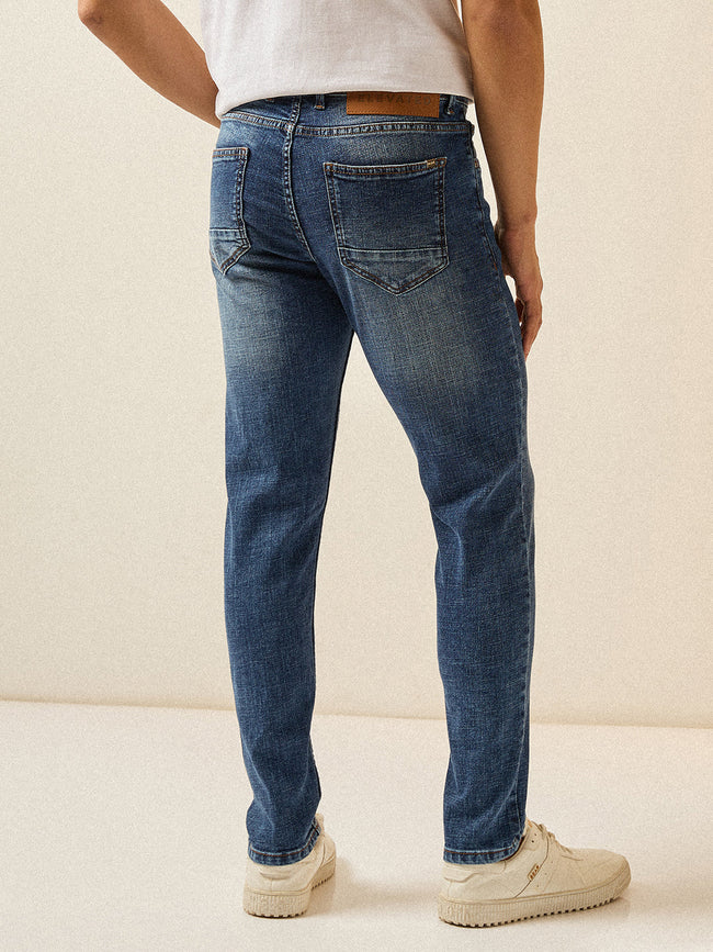 Men Mid BlueMid Fade Mid-Rise Skinny Fit Jeans