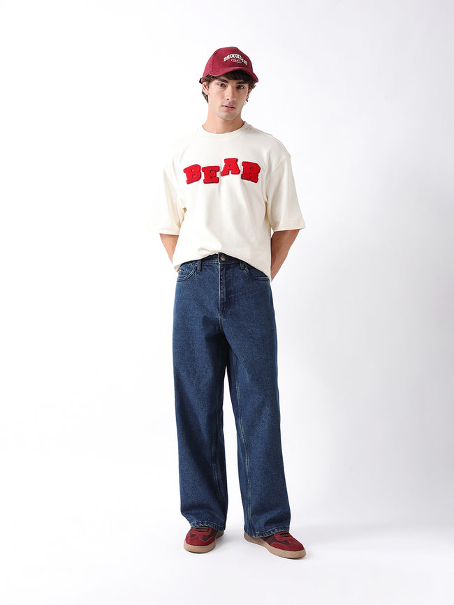 Men Blue Solid Mid Rise Jeans