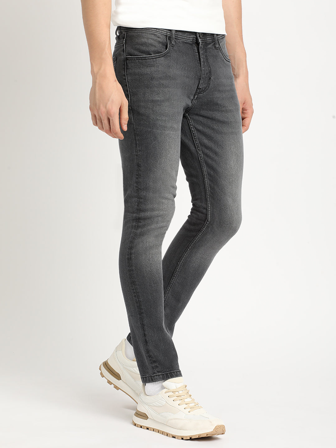 Men Black Mid Rise Slim Fit Jean