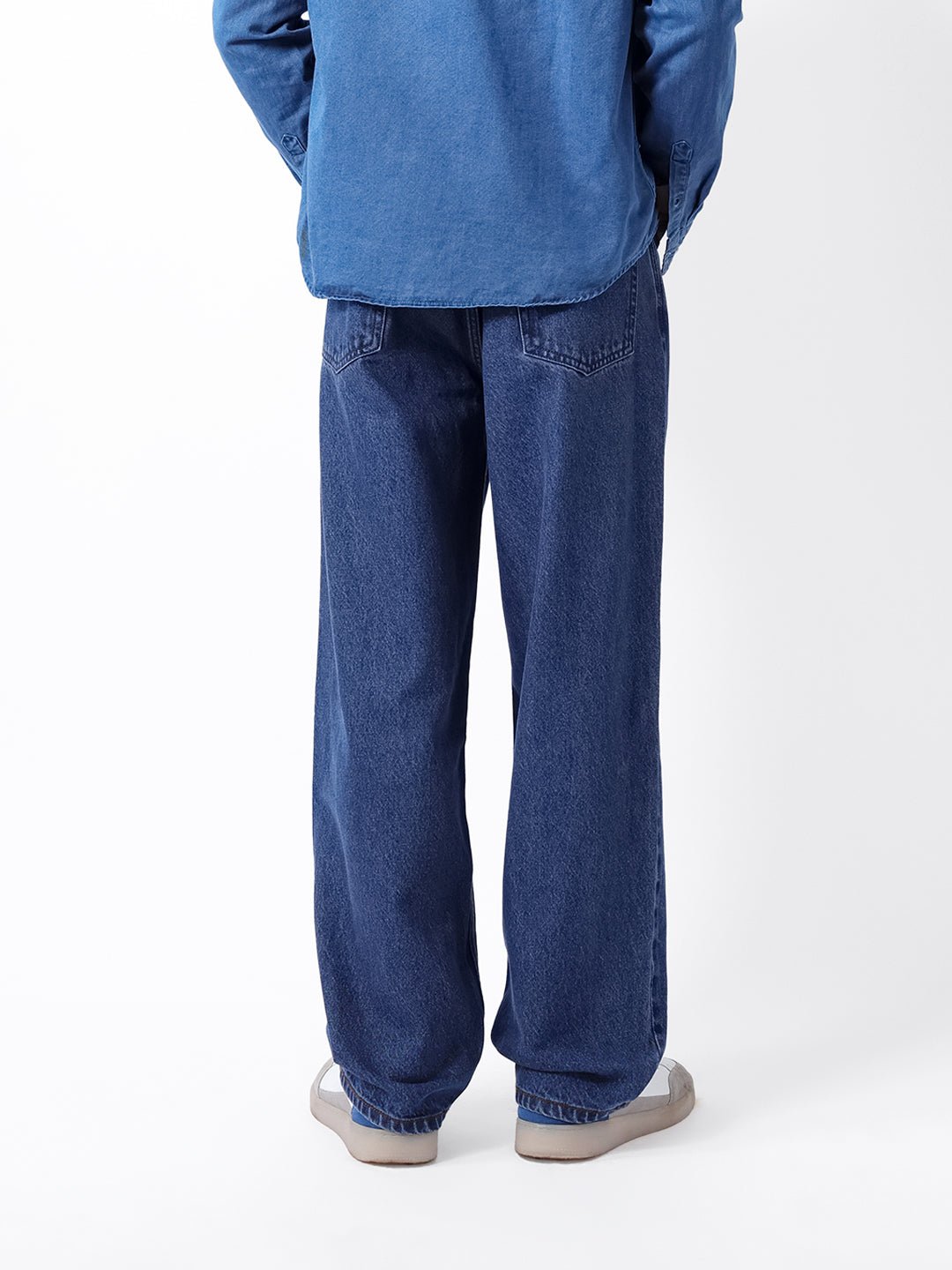 Men Blue Solid Jeans