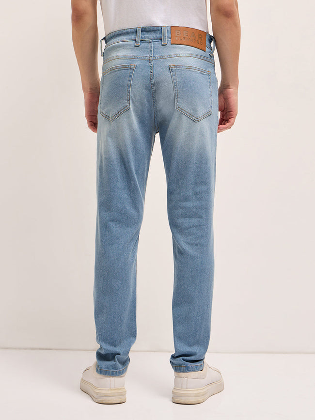 Men BlueLight Fade Lightly distressed Mid-Rise Relaxed Fit Jeans
