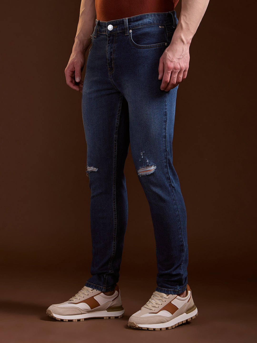 Men BlueLight Fade Lightly distressed Mid-Rise Relaxed Fit Jeans