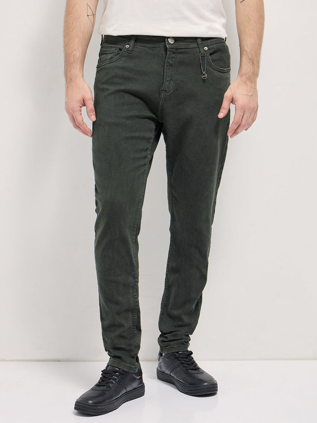 Men Stylish Dark Green Jeans