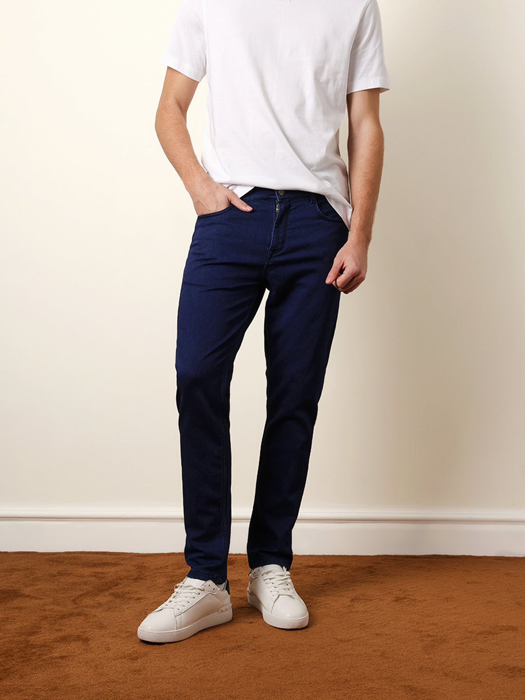 Men Cotton Solid Jean