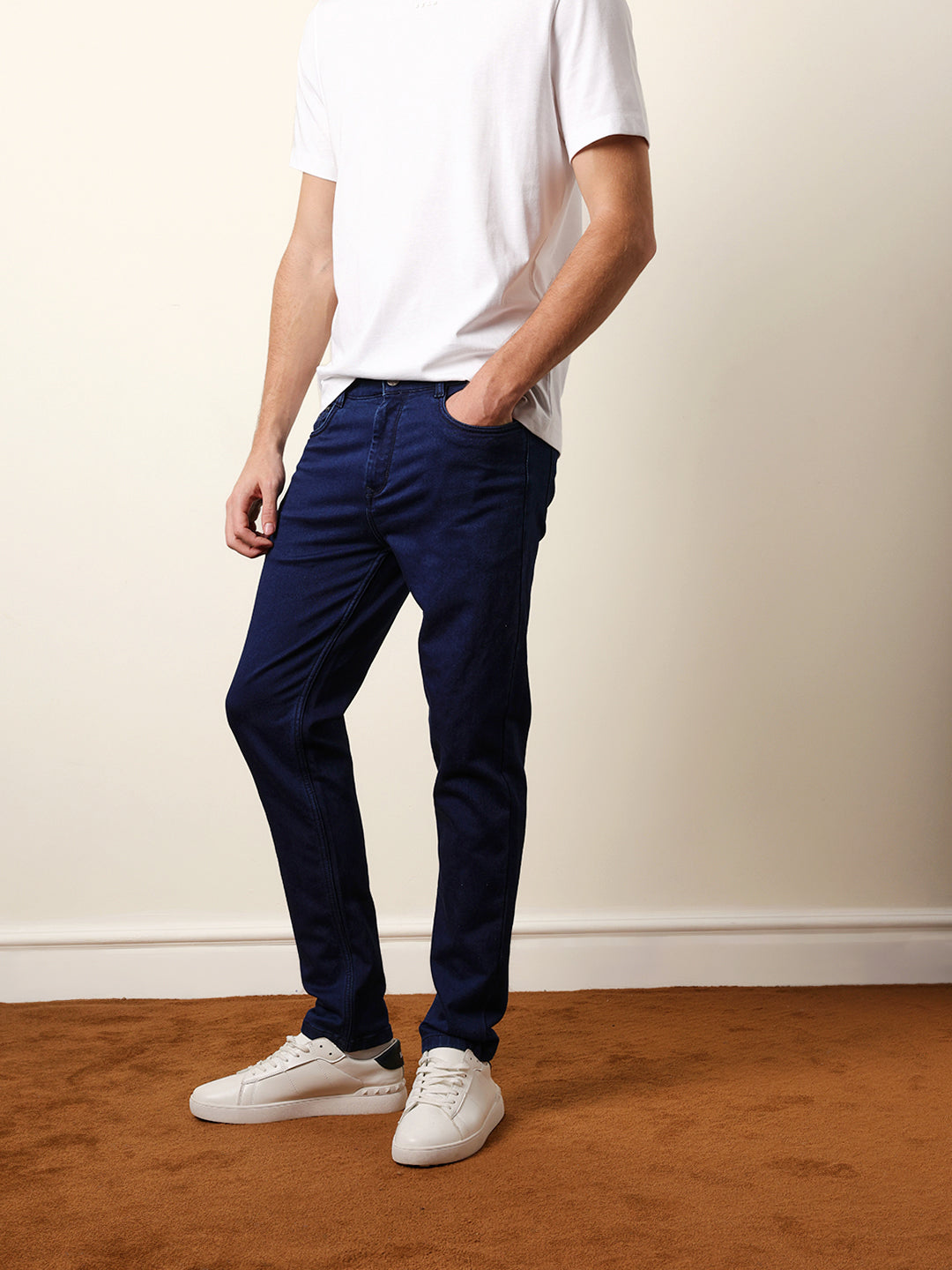 Men Cotton Solid Jean