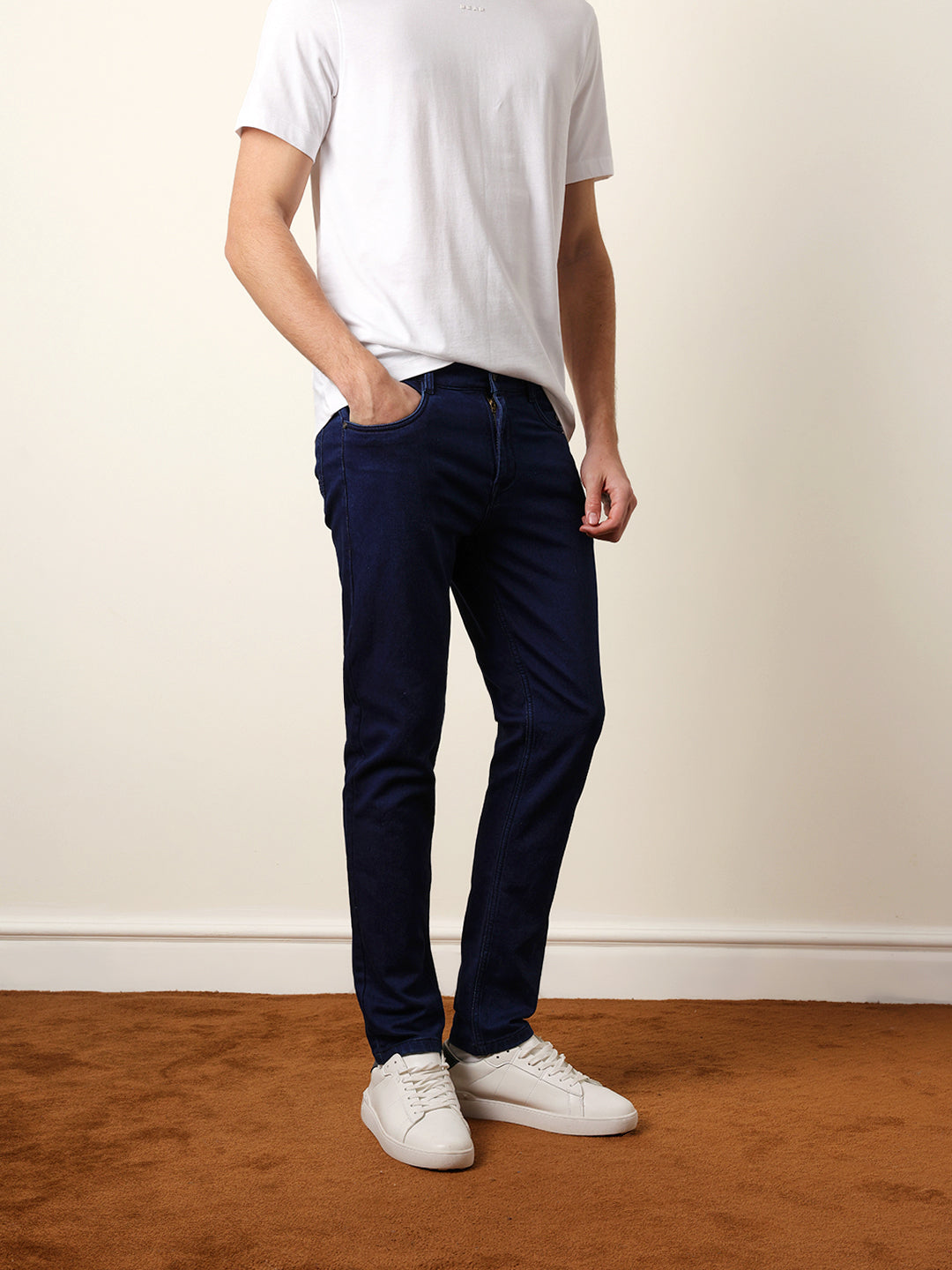 Men Cotton Solid Jean