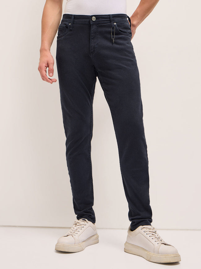 Men Stylish Dark Blue Jeans