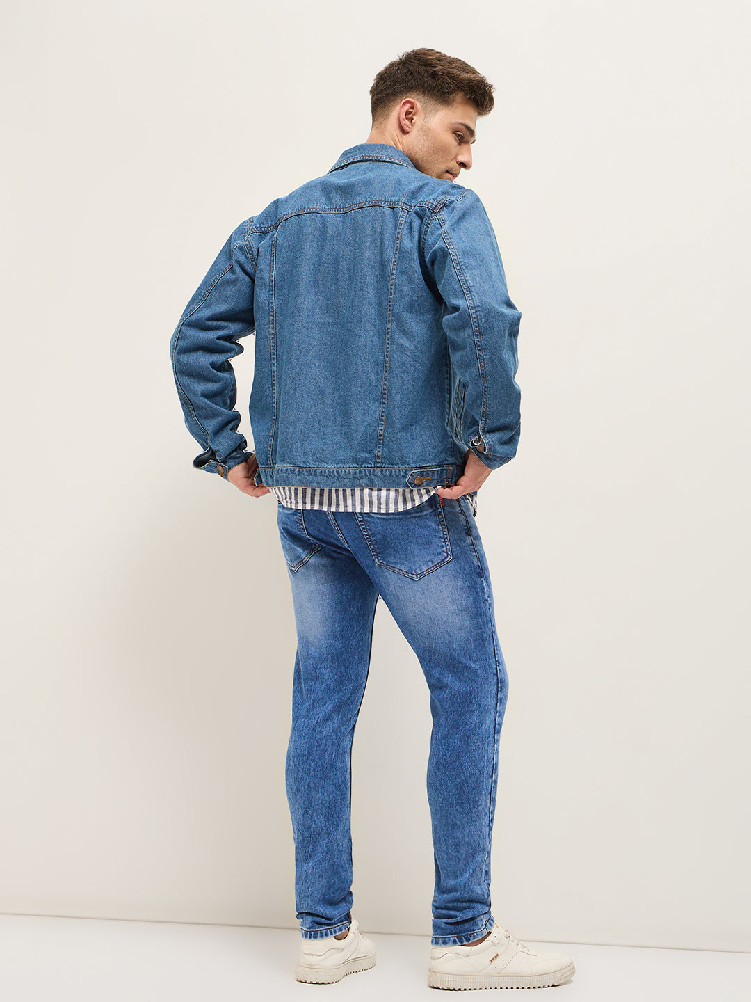 Men Blue Mid-Rise Slim Fit Jeans