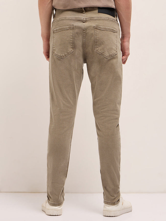 Men Stylish Khaki Jeans