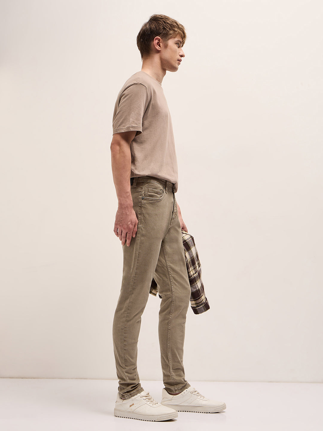 Men Stylish Khaki Jeans