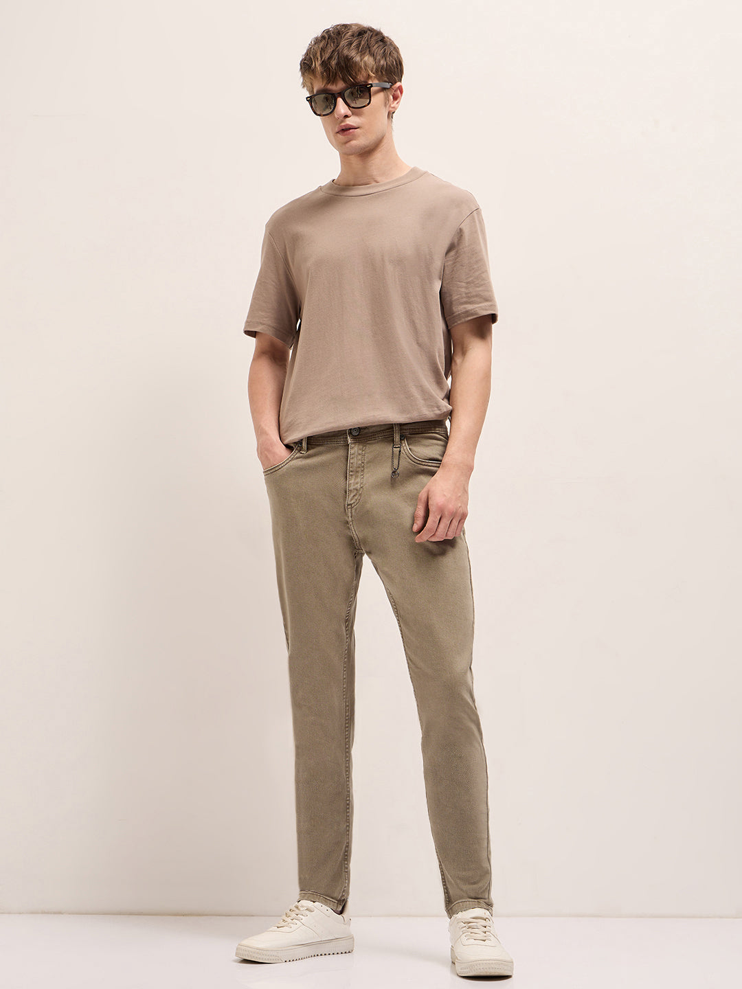 Men Stylish Khaki Jeans