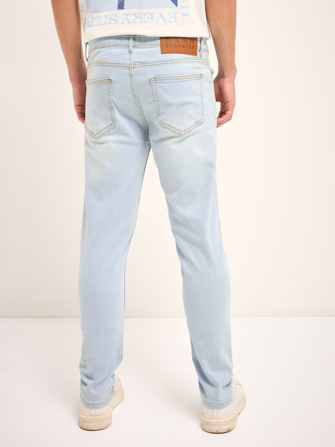 Men Light Blue Mid Rise Slim Fit Jean