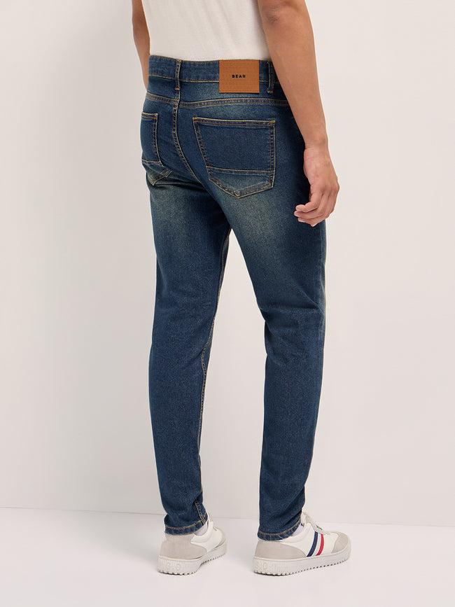 Men Blue Solid Mid Rise Jeans