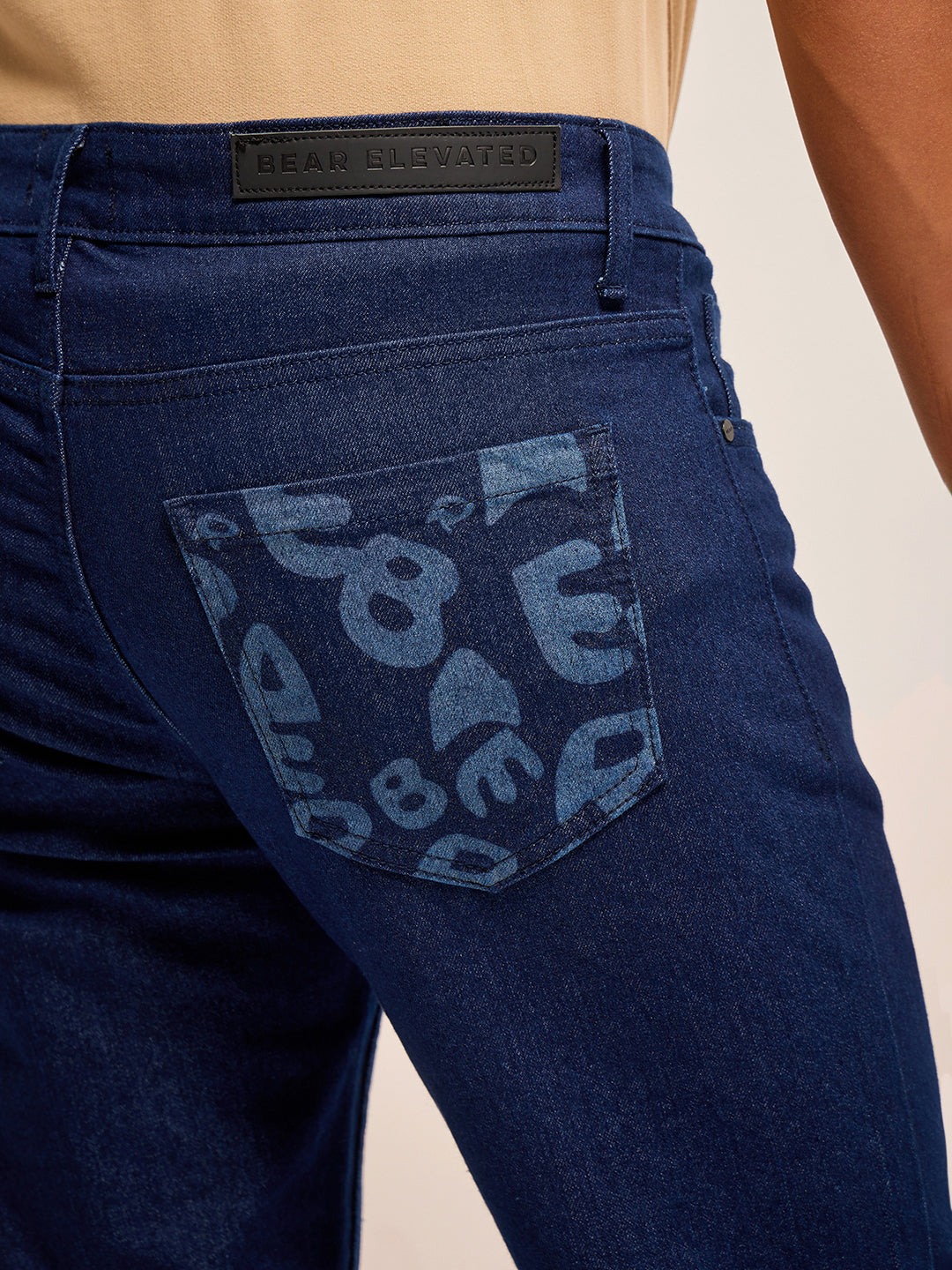 Men Dark Blue Mid Rise Slim Fit Jean