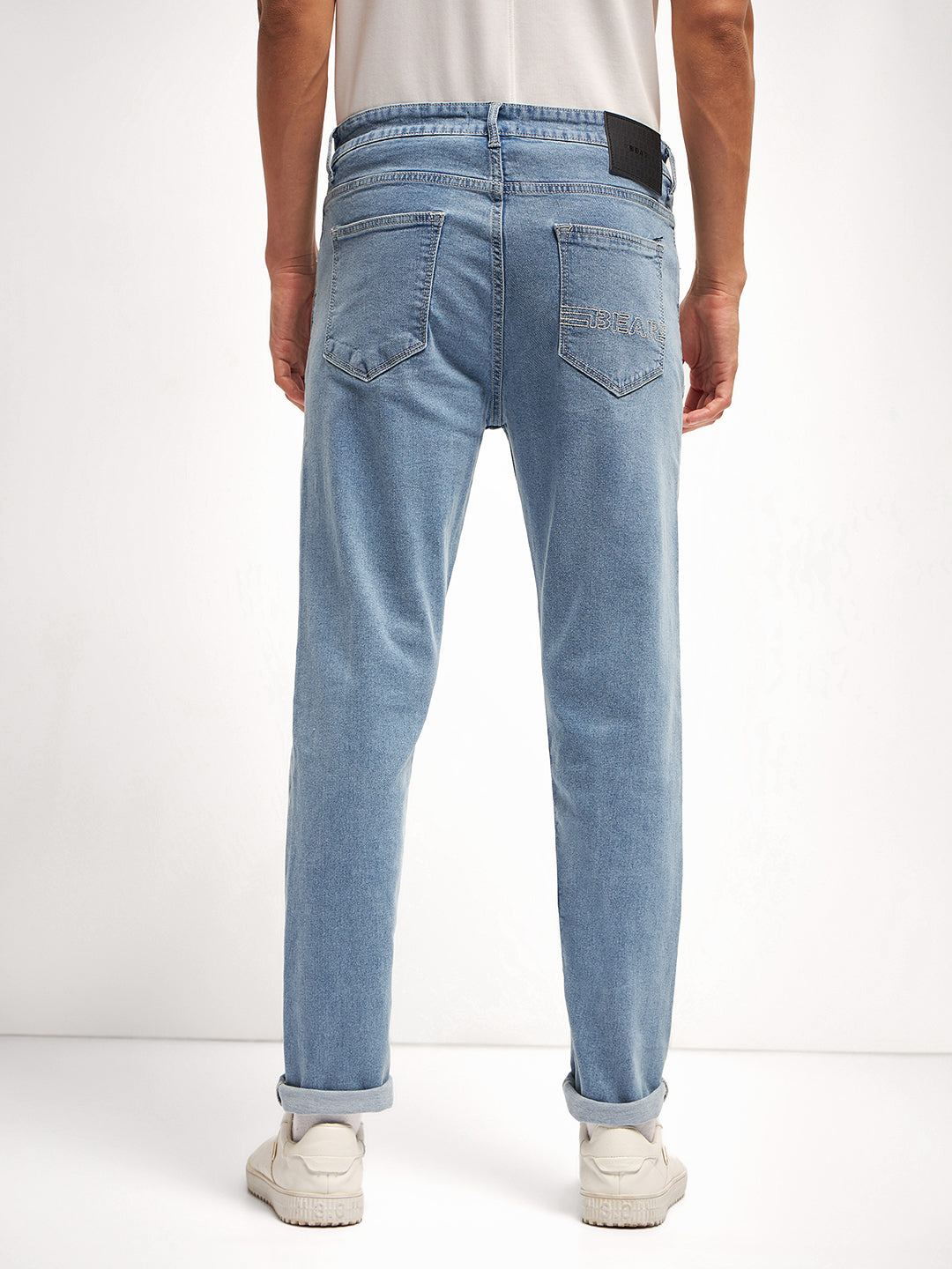Men Light Blue Mid Rise Slim Fit Jean