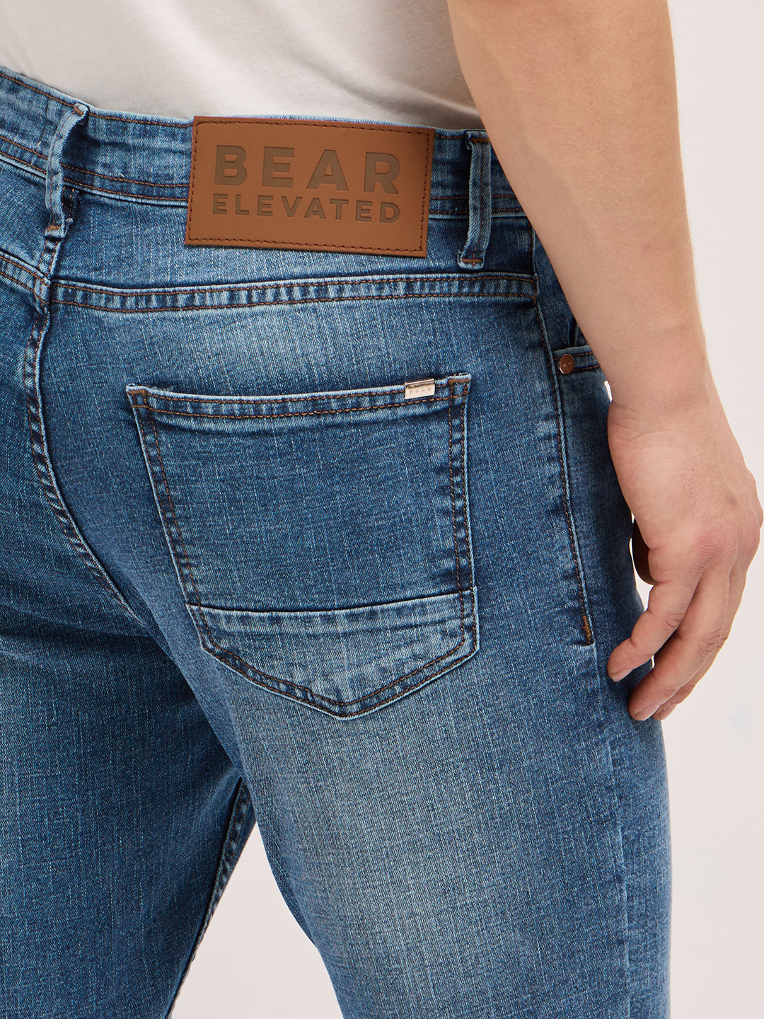 Men Mid BlueMid Fade Mid-Rise Skinny Fit Jeans