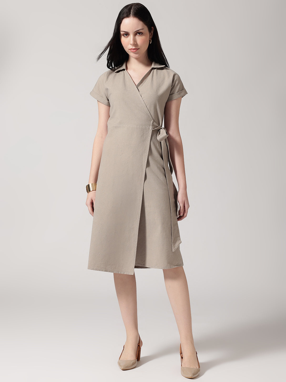 Women Formal Wrap Dress