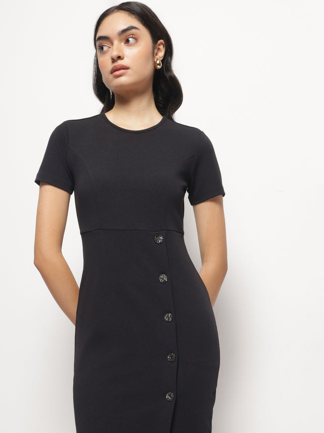 Women Front Slit Bodycon Dress