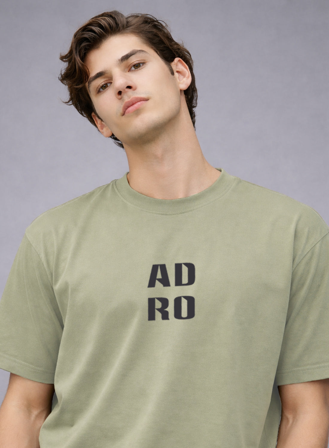 Men Oversize Fit Back Printed T-Shirt