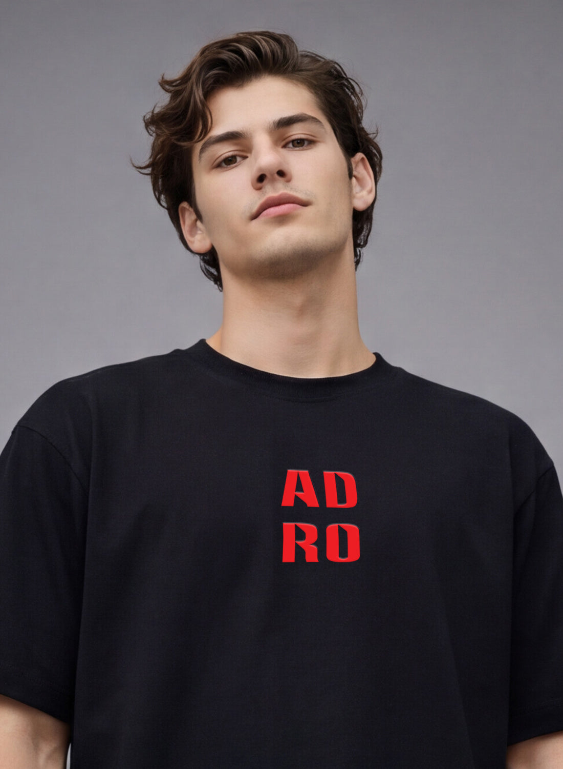 Men Oversize Fit Back Printed T-Shirt