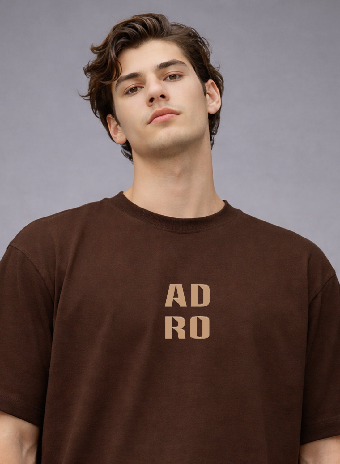 Men Oversize Fit Back Printed T-Shirt