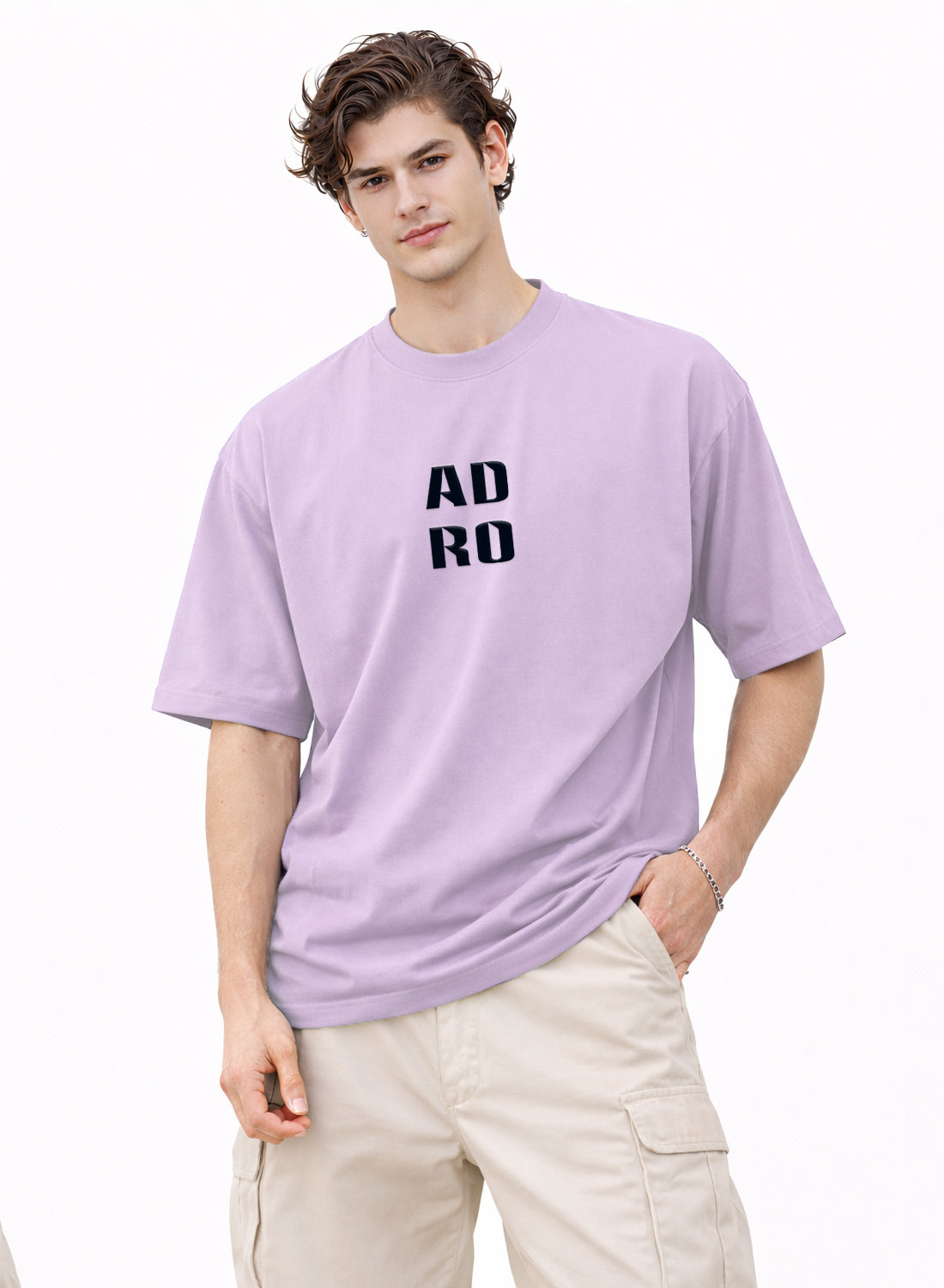 Men Oversize Fit Back Printed T-Shirt