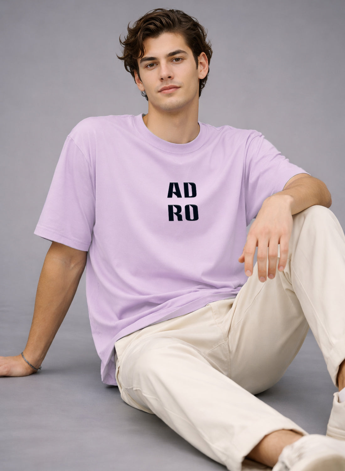 Men Oversize Fit Back Printed T-Shirt